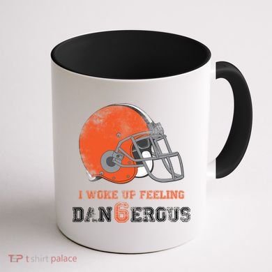 I Woke Up Feeling Dangerous Distressed Coffee Mug back