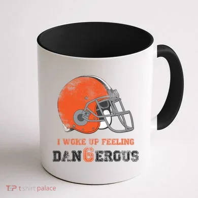 I Woke Up Feeling Dangerous Distressed Coffee Mug back