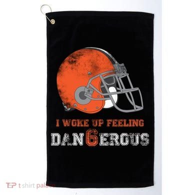 I Woke Up Feeling Dangerous Distressed Golf Towel