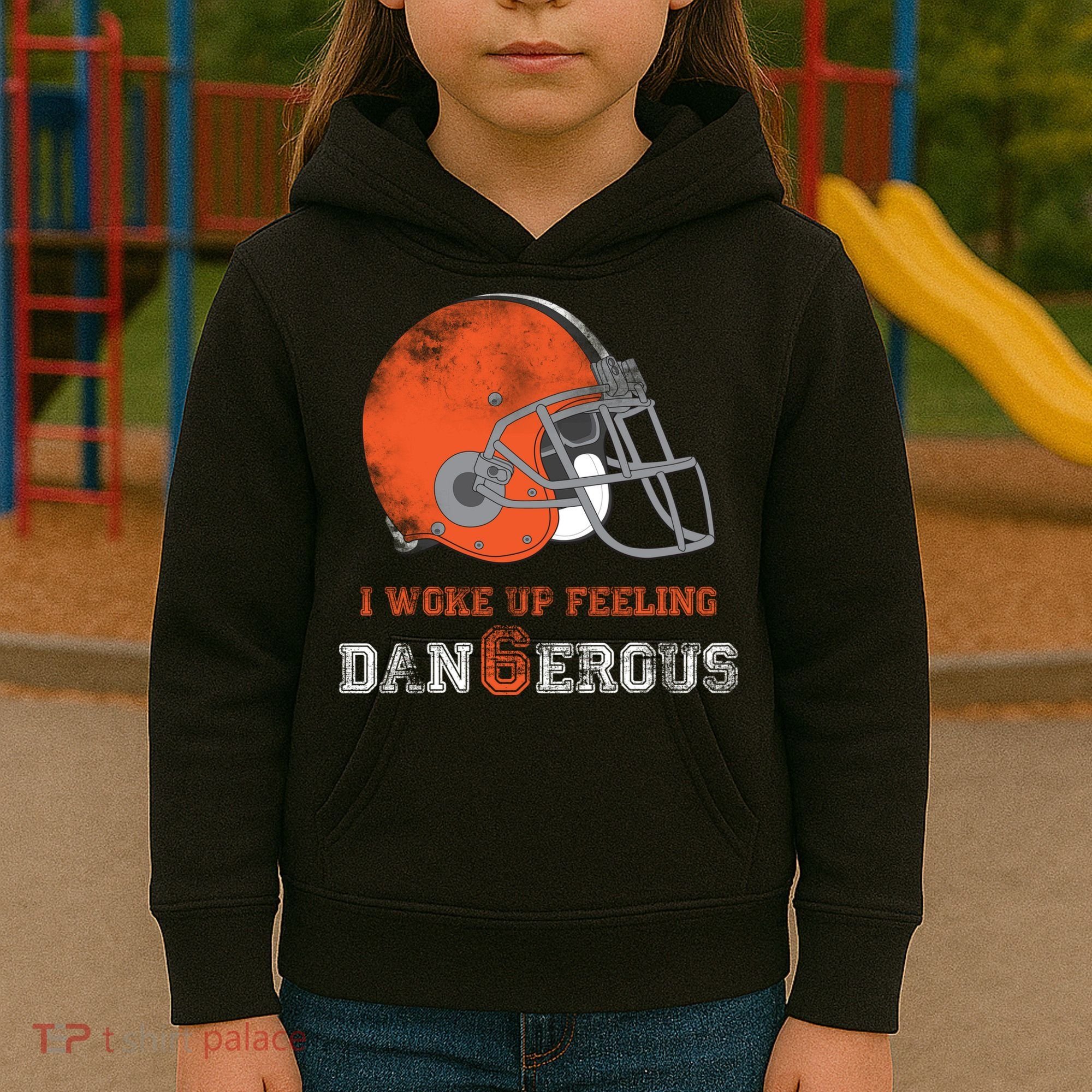 I Woke Up Feeling Dangerous Distressed Kids Hoodie