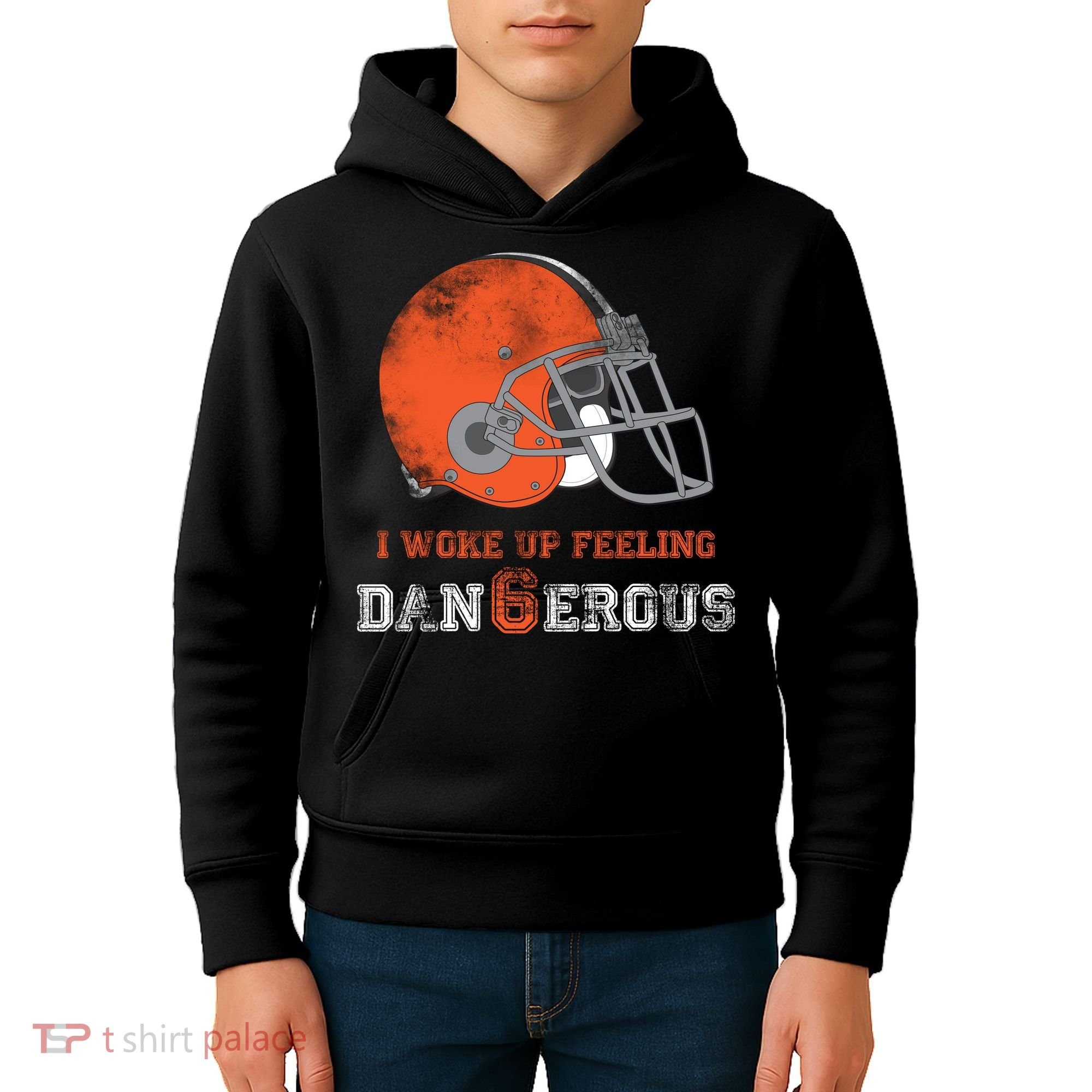 I Woke Up Feeling Dangerous Distressed Kids Hoodie
