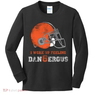I Woke Up Feeling Dangerous Distressed Kids Long Sleeve Shirt