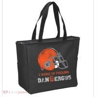 I Woke Up Feeling Dangerous Distressed Tote Bag thumb 2