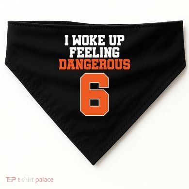 I Woke Up Feeling Dangerous Football USA-Made Doggie Bandana