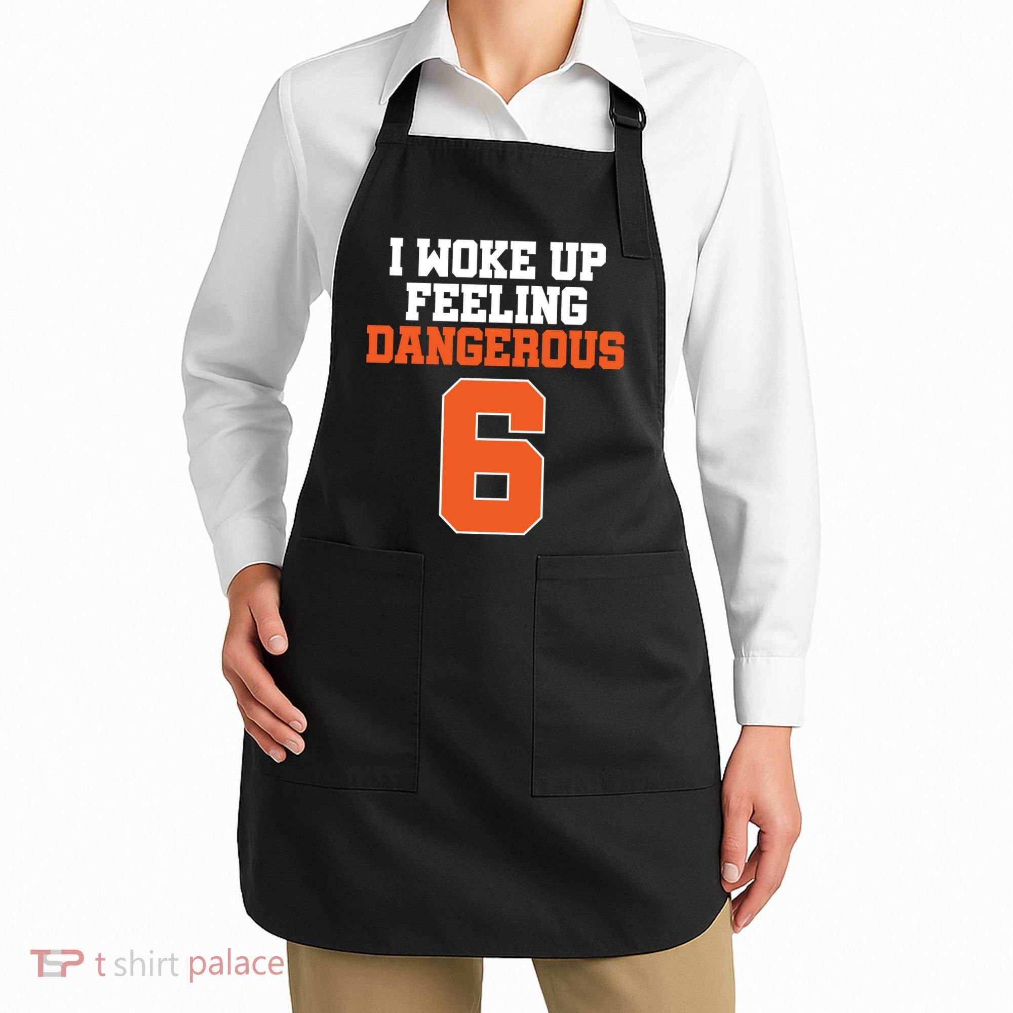 I Woke Up Feeling Dangerous Football Apron