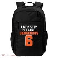 I Woke Up Feeling Dangerous Football Backpack thumb 0