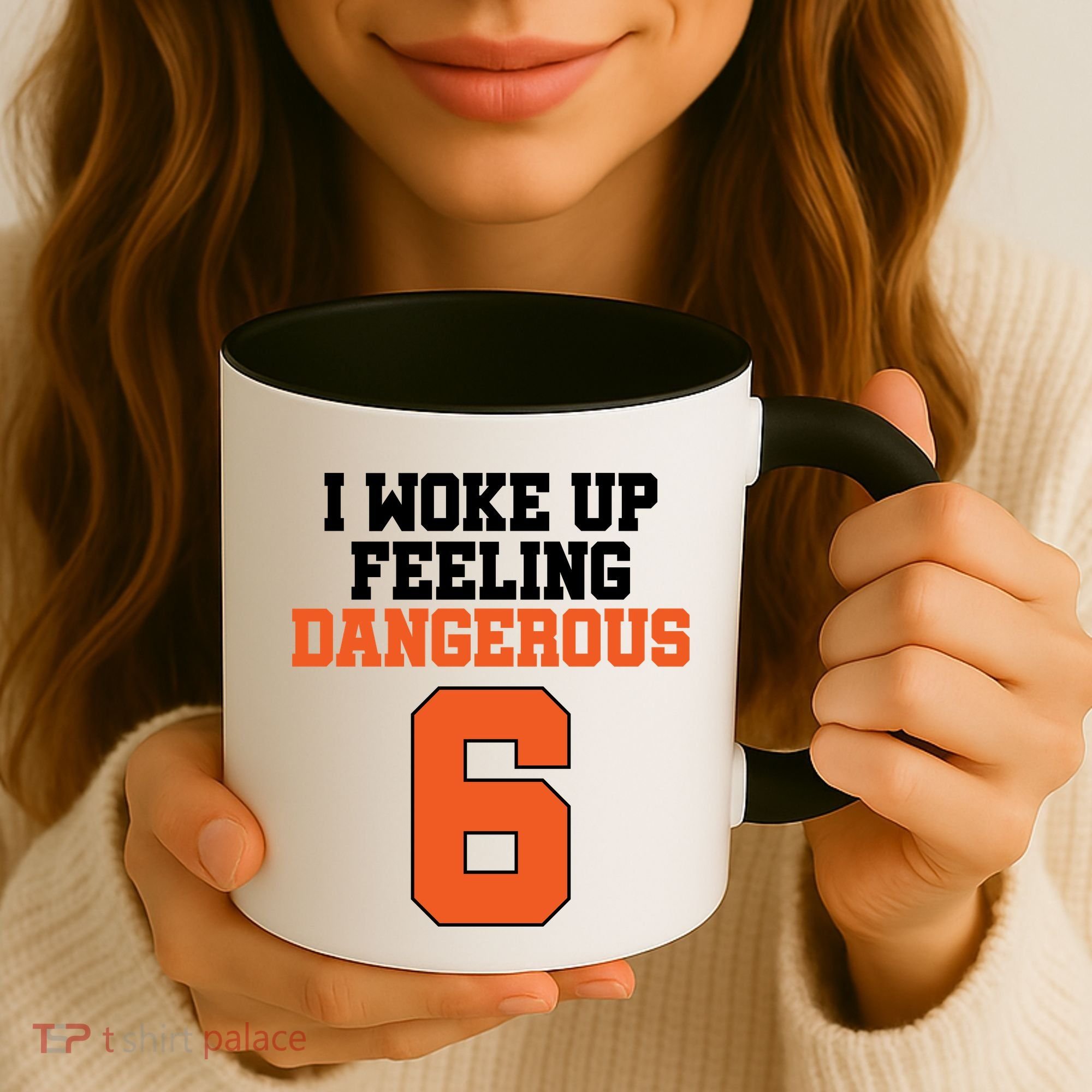 I Woke Up Feeling Dangerous Football Coffee Mug