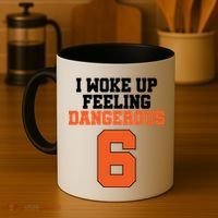 I Woke Up Feeling Dangerous Football Coffee Mug thumb 4