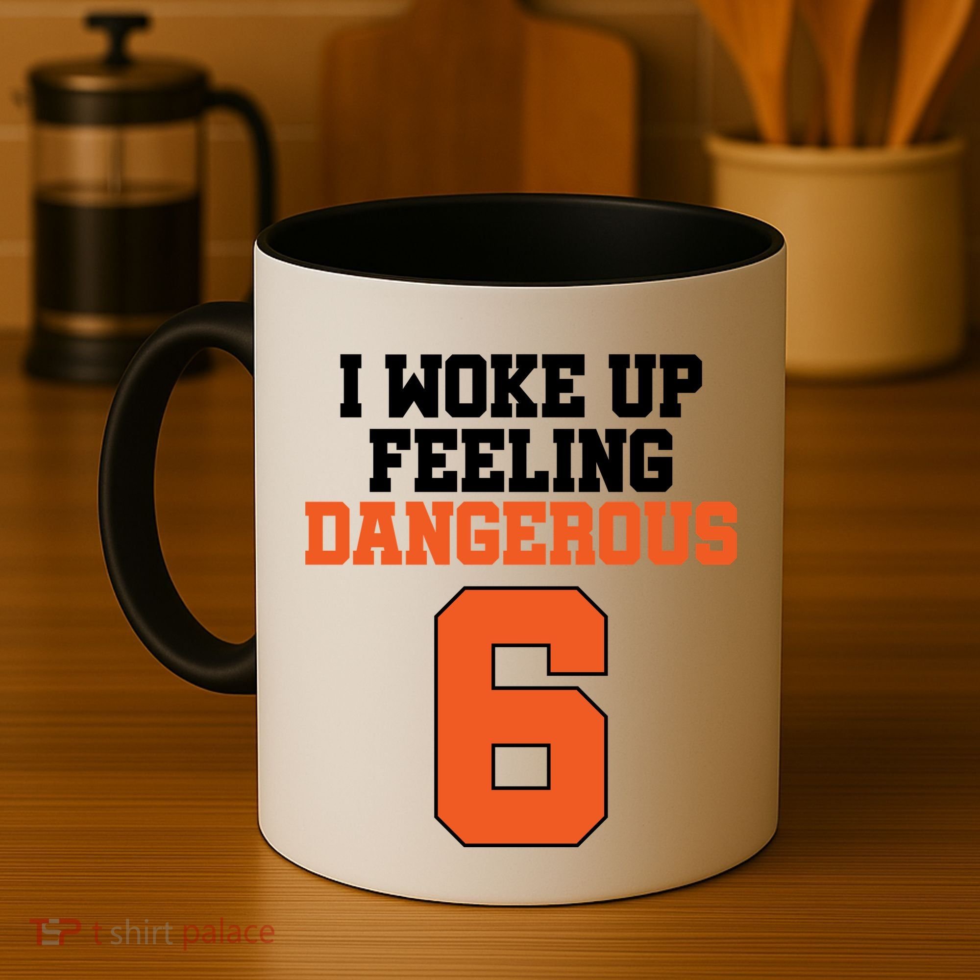 I Woke Up Feeling Dangerous Football Coffee Mug
