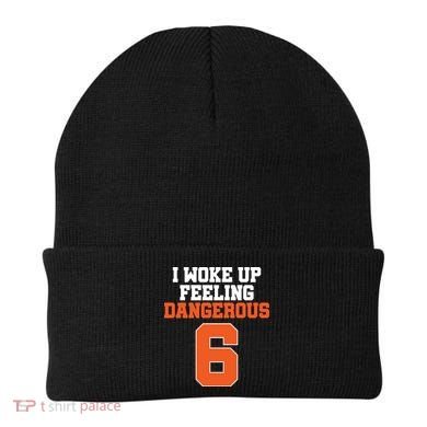 I Woke Up Feeling Dangerous Football Beanie