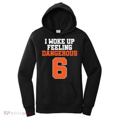 I Woke Up Feeling Dangerous Football Women's Hoodie