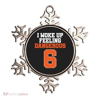 I Woke Up Feeling Dangerous Football Ornament