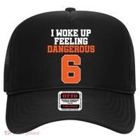 I Woke Up Feeling Dangerous Football Hat thumb 0