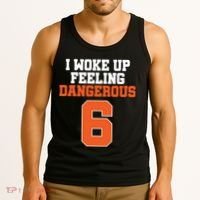I Woke Up Feeling Dangerous Football Tank Top thumb 3