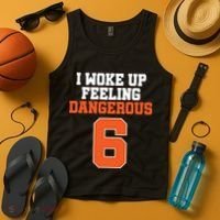 I Woke Up Feeling Dangerous Football Tank Top thumb 4
