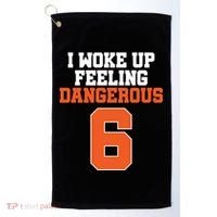 I Woke Up Feeling Dangerous Football Golf Towel thumb 0