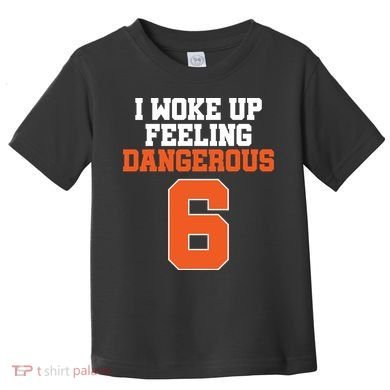 I Woke Up Feeling Dangerous Football Toddler T-Shirt