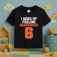 I Woke Up Feeling Dangerous Football Toddler T-Shirt thumb 3