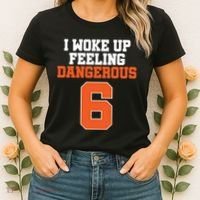 I Woke Up Feeling Dangerous Football Women's T-Shirt thumb 2