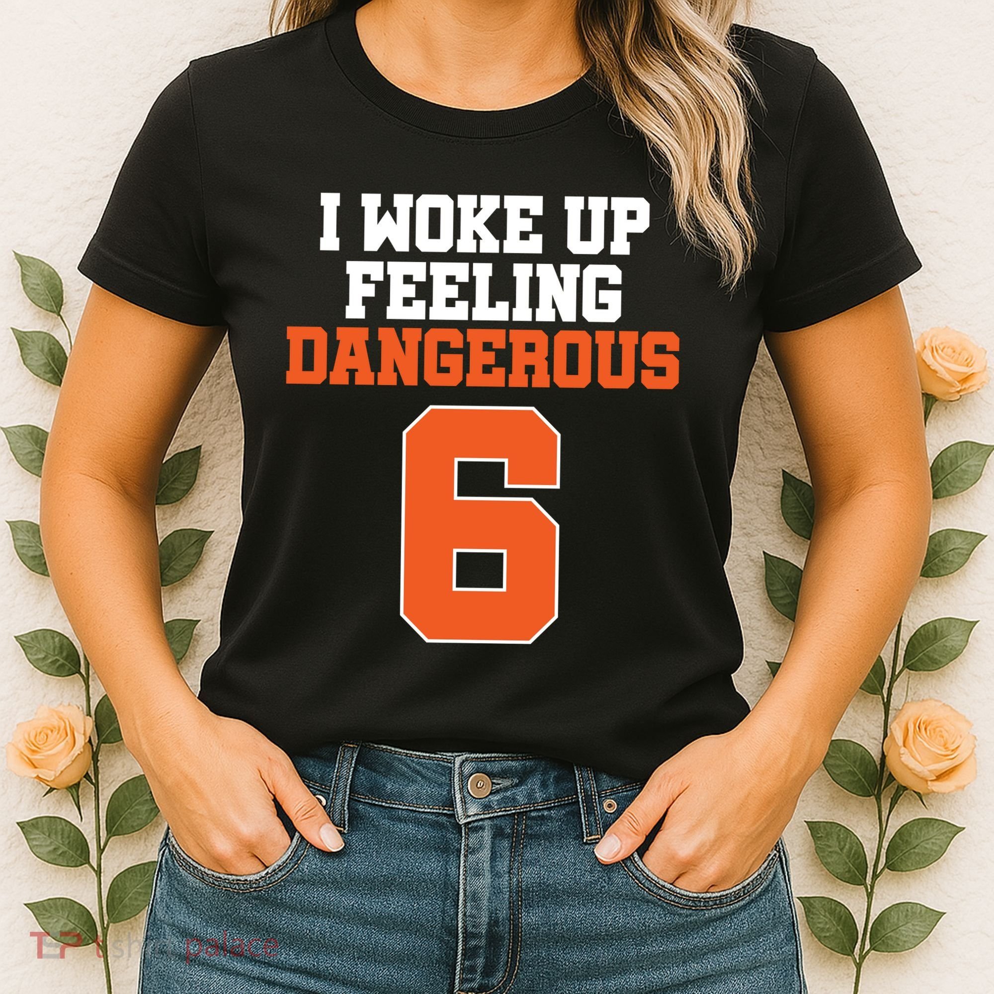 I Woke Up Feeling Dangerous Football Women's T-Shirt