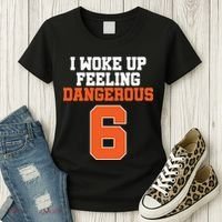 I Woke Up Feeling Dangerous Football Women's T-Shirt thumb 3