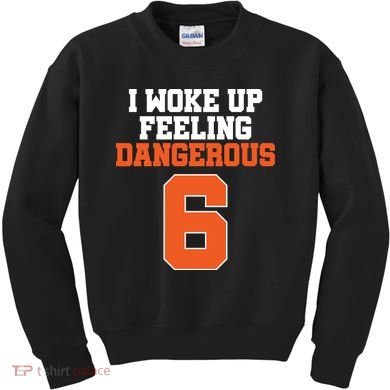 I Woke Up Feeling Dangerous Football Kids Sweatshirt