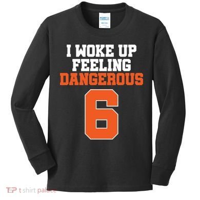 I Woke Up Feeling Dangerous Football Kids Long Sleeve Shirt
