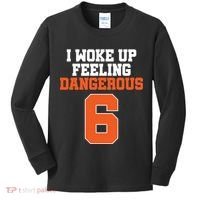 I Woke Up Feeling Dangerous Football Kids Long Sleeve Shirt thumb 0