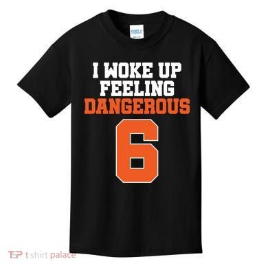 I Woke Up Feeling Dangerous Football Kids T-Shirt