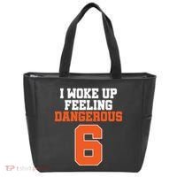 I Woke Up Feeling Dangerous Football Tote Bag thumb 0