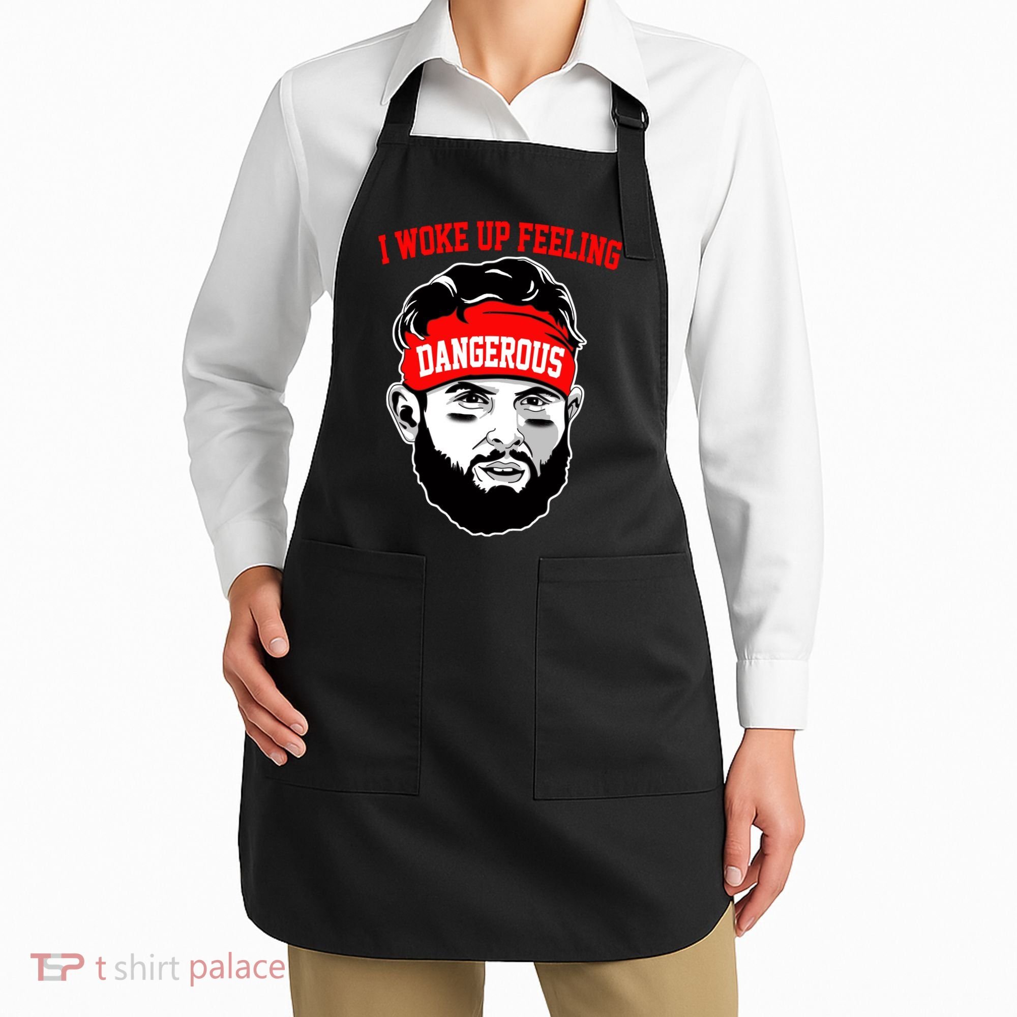 I Woke Up Feeling Dangerous Funny Football Apron