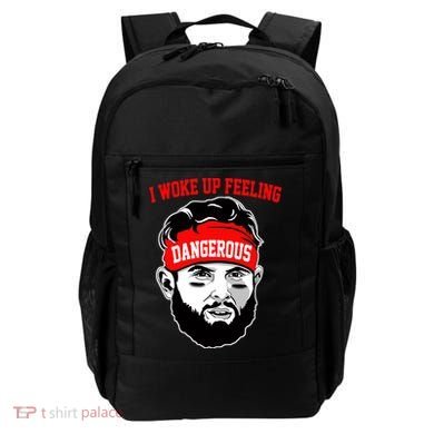 I Woke Up Feeling Dangerous Funny Football Backpack