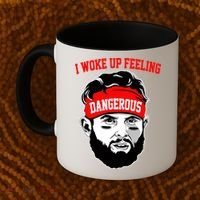 I Woke Up Feeling Dangerous Funny Football Coffee Mug thumb 2