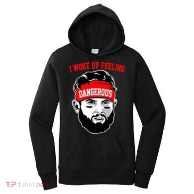 I Woke Up Feeling Dangerous Funny Football Women's Hoodie