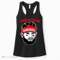 I Woke Up Feeling Dangerous Funny Football Women's Tank Top thumb 0