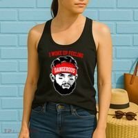 I Woke Up Feeling Dangerous Funny Football Women's Tank Top thumb 2