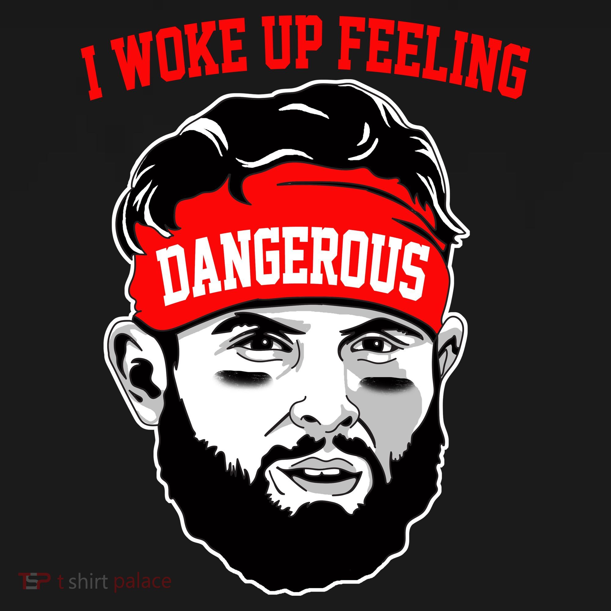 I Woke Up Feeling Dangerous Funny Football Visor