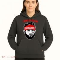 I Woke Up Feeling Dangerous Funny Football Hoodie thumb 5