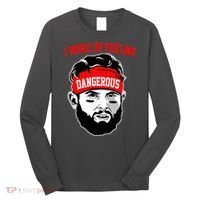 I Woke Up Feeling Dangerous Funny Football Long Sleeve Shirt thumb 0