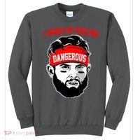 I Woke Up Feeling Dangerous Funny Football Sweatshirt thumb 0