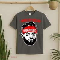 I Woke Up Feeling Dangerous Funny Football T-Shirt thumb 2