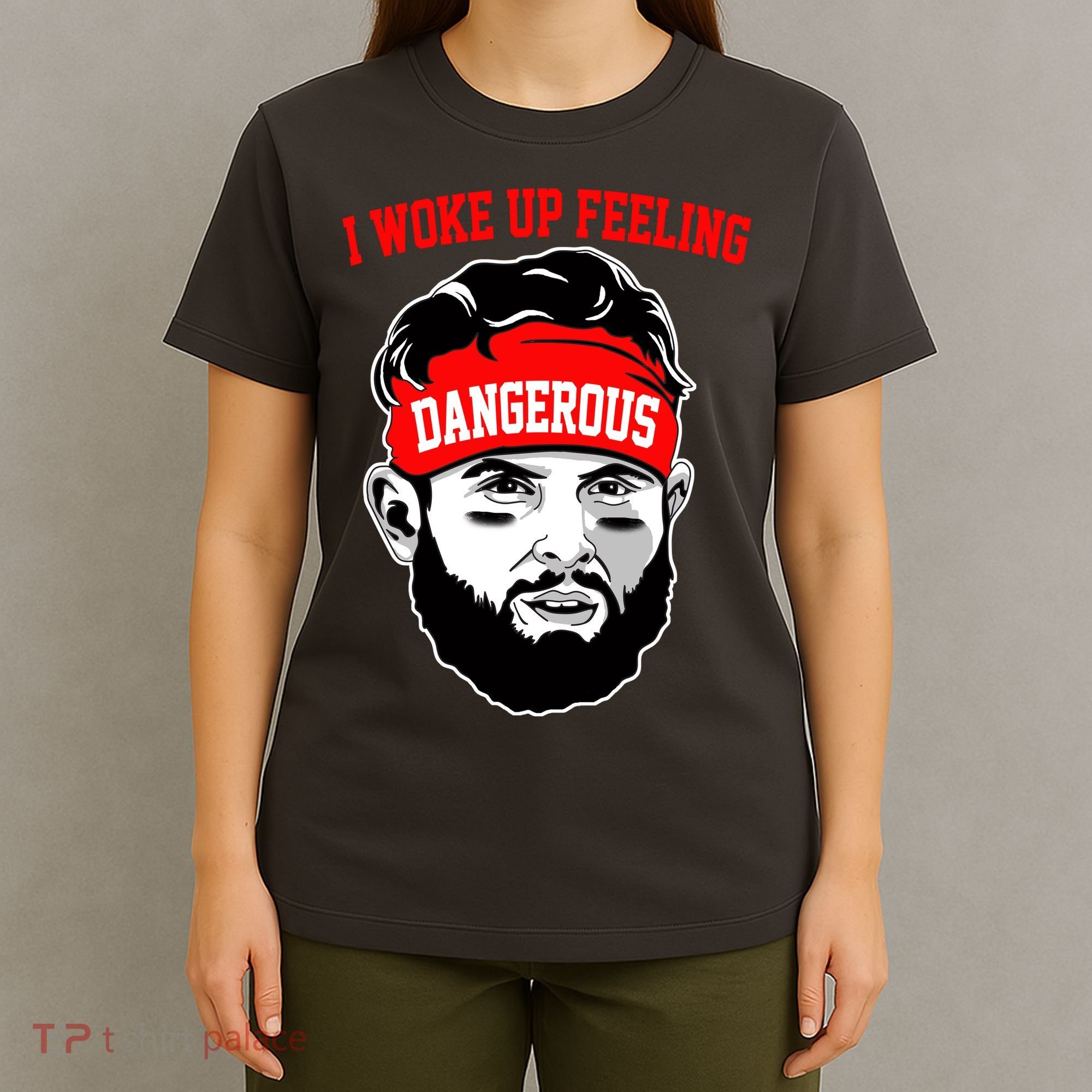 I Woke Up Feeling Dangerous Funny Football T-Shirt