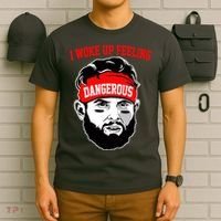 I Woke Up Feeling Dangerous Funny Football T-Shirt thumb 6