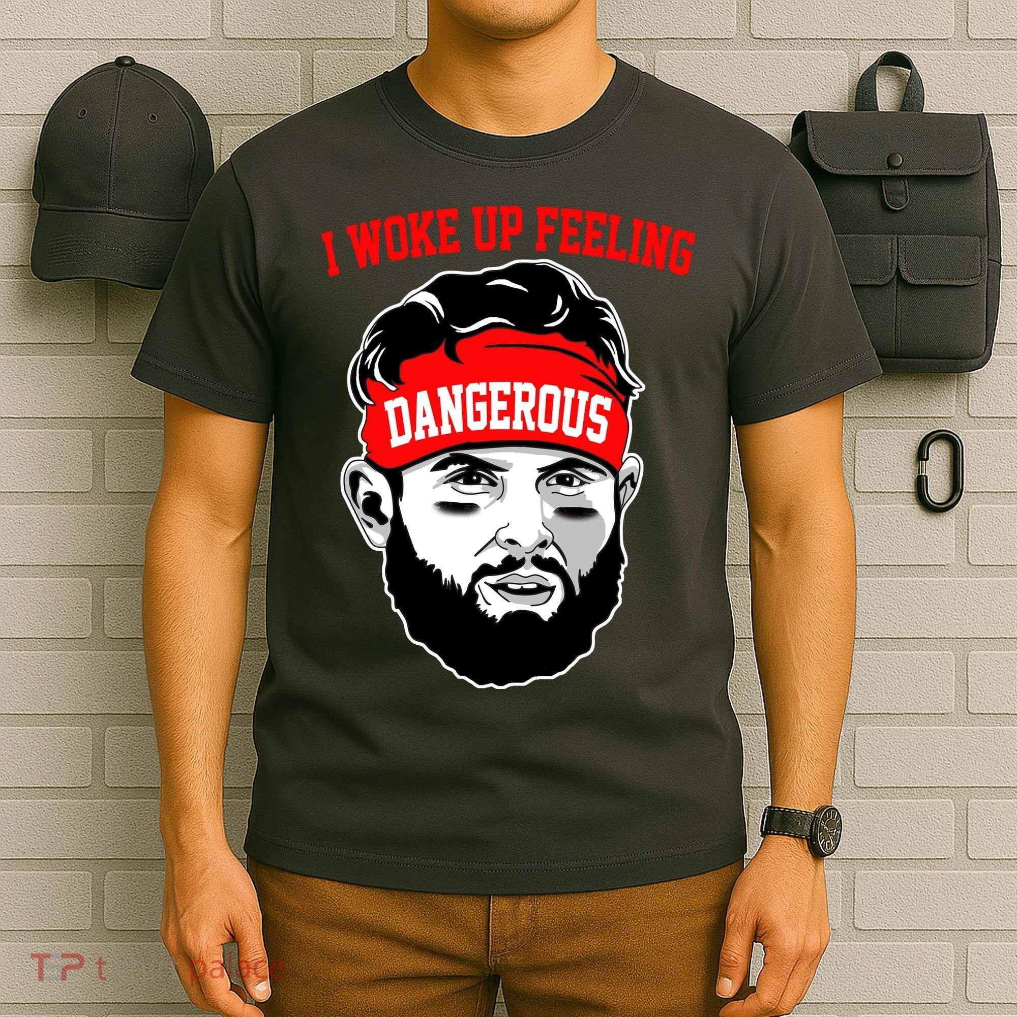 I Woke Up Feeling Dangerous Funny Football T-Shirt