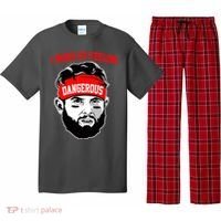 I Woke Up Feeling Dangerous Funny Football Pajama Set thumb 0