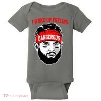 I Woke Up Feeling Dangerous Funny Football Baby Bodysuit thumb 0