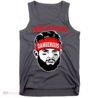 I Woke Up Feeling Dangerous Funny Football Tank Top thumb 0