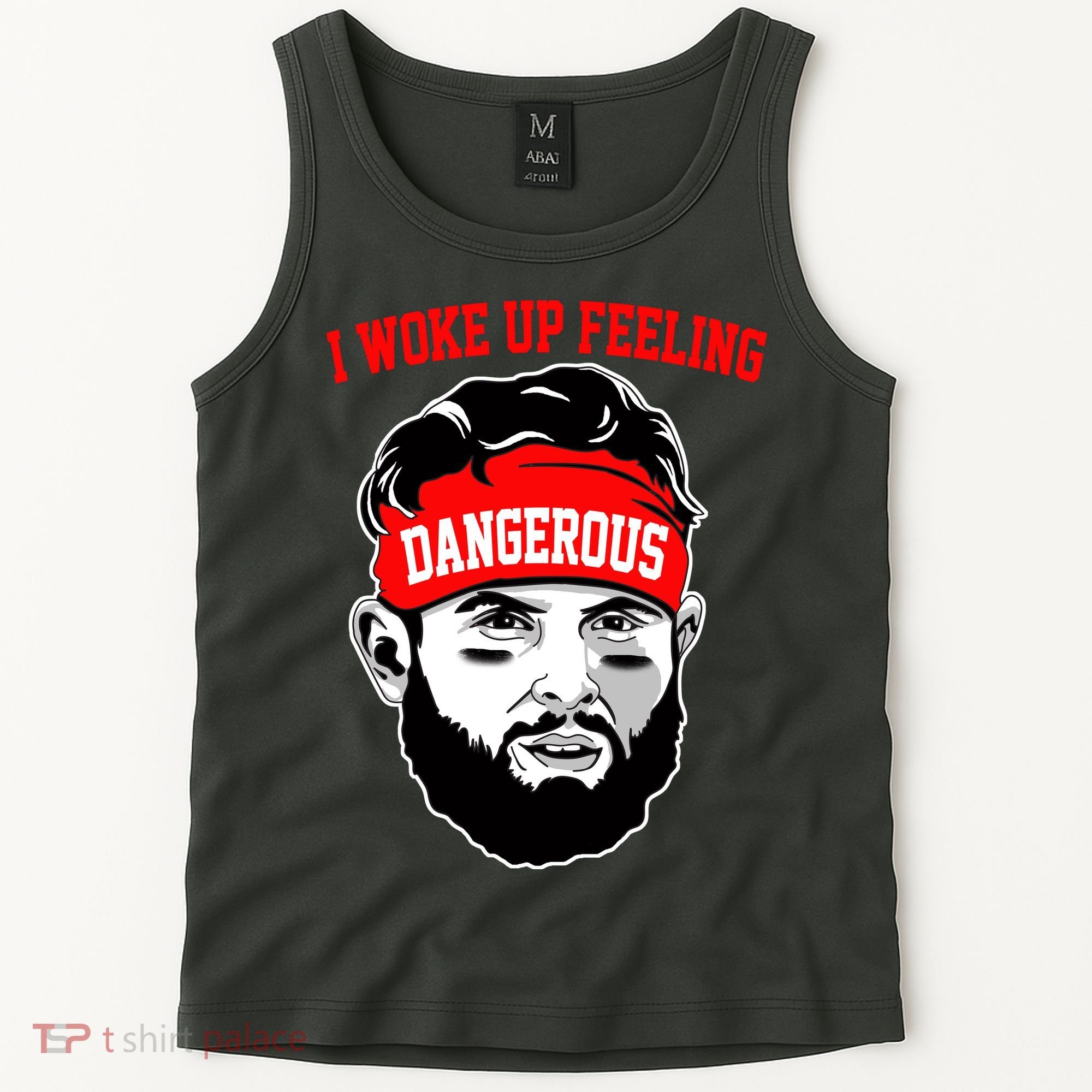 I Woke Up Feeling Dangerous Funny Football Tank Top