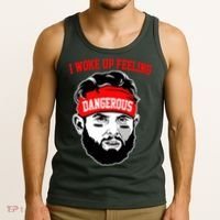 I Woke Up Feeling Dangerous Funny Football Tank Top thumb 3