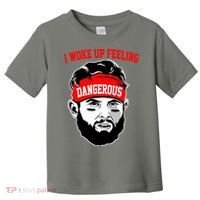 I Woke Up Feeling Dangerous Funny Football Toddler T-Shirt thumb 0